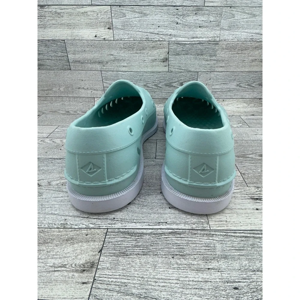 Sperry Top Sider Boat Shoes Slip On Teal‎ Aqua Men Size 9M